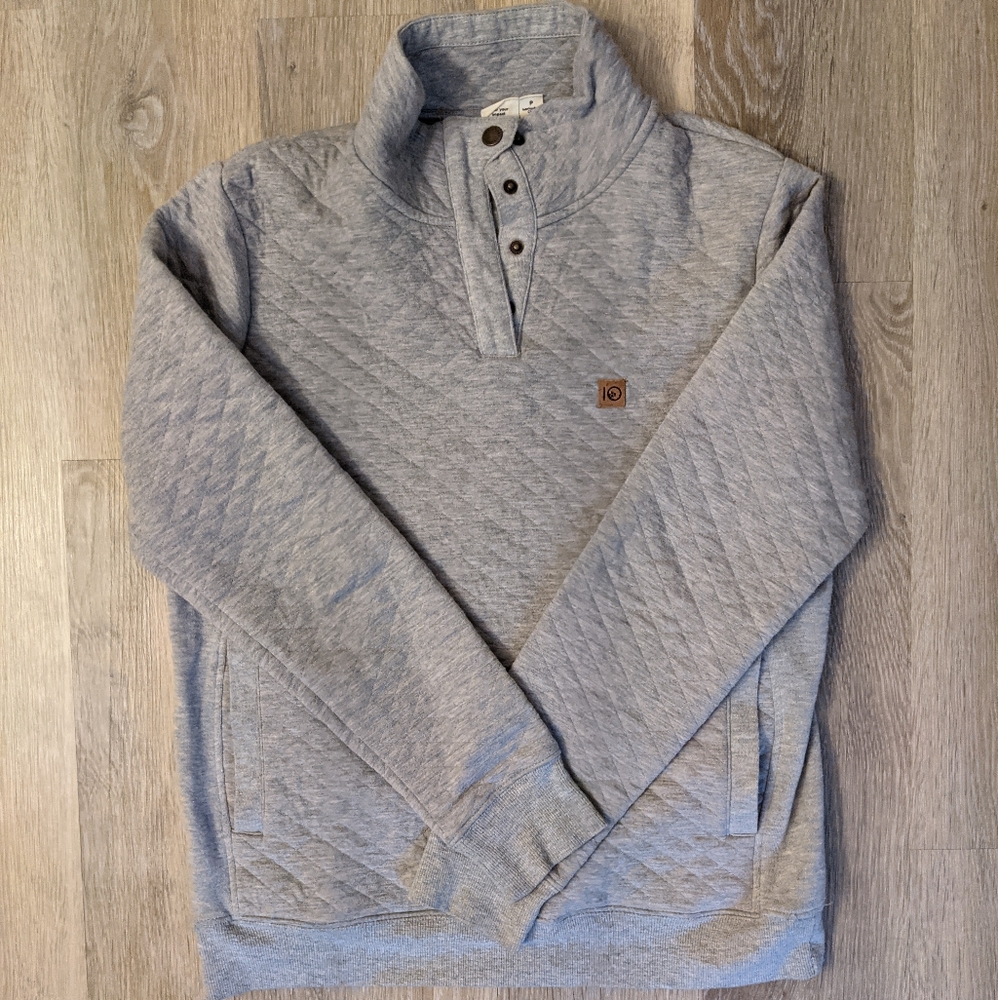 Tentree Tulita 1/4 Snap Top Quilted lunar rock S